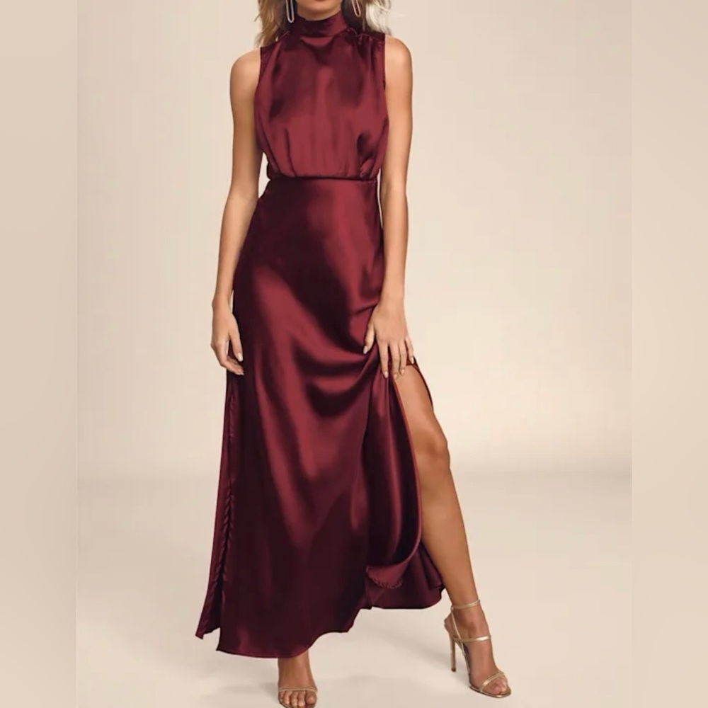 Lulu's Burgundy Maxi Dress